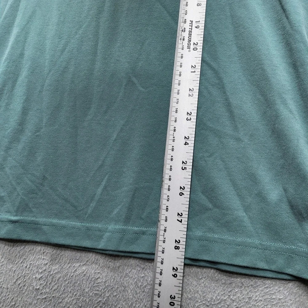 Travismathew Men Polo L Teal Brand‎ Signature Embroidery Striped Logo Button